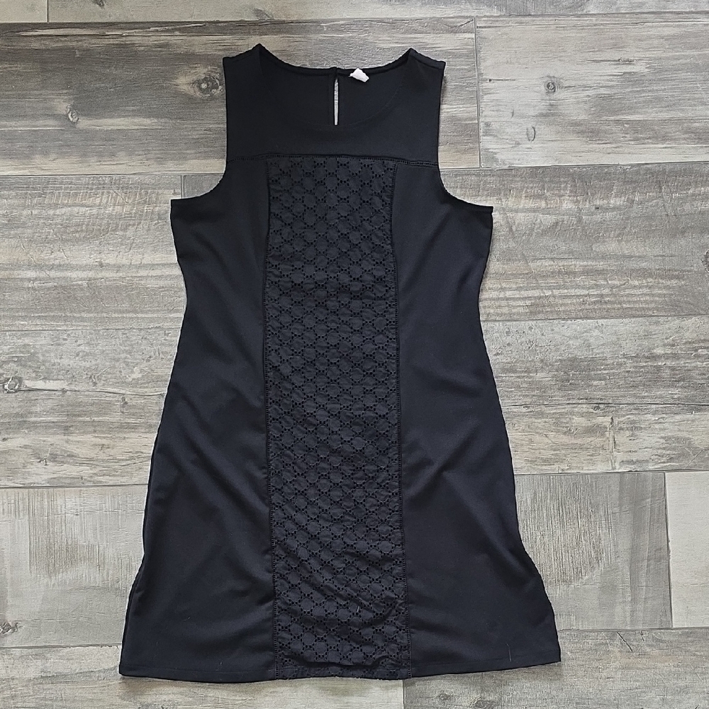 Old Navy Black Textured Mini Dress